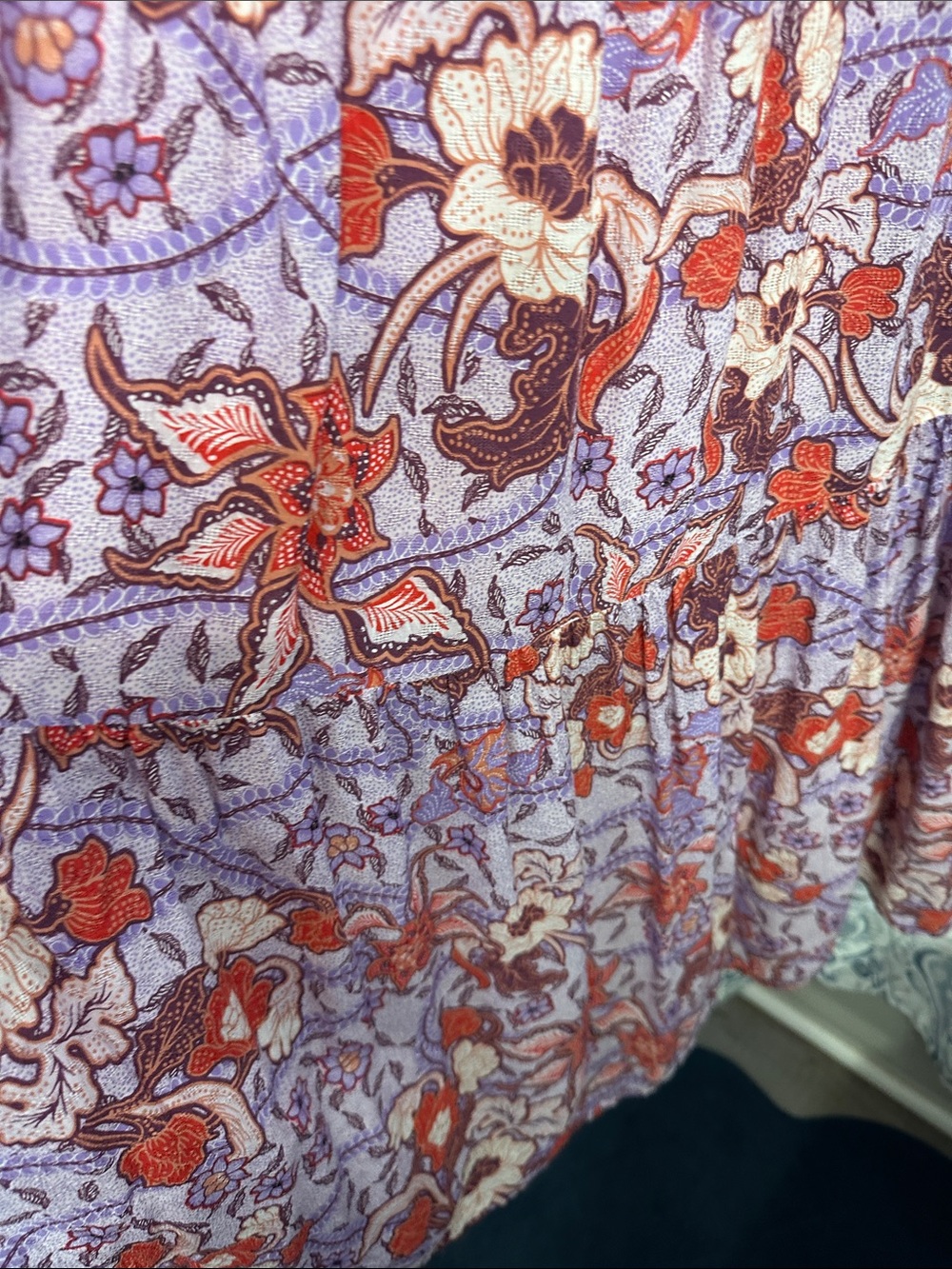 Knox Rose Lavender Maxi Dress with Red Floral Print - Picture 4 of 6